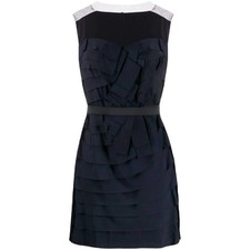 Vintage 2000s Women Silk Dress Col. Blue size 36-FR A5152