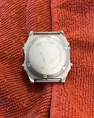 Casio DW-2000 Red Line Solar Vintage Metal Dive Watch Japan