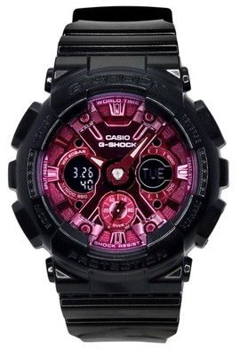 Casio G-SHOCK Digital Alarm Timer Stoppuhr Stoßfest GMA-S120RB-1A 200M Damenuhr