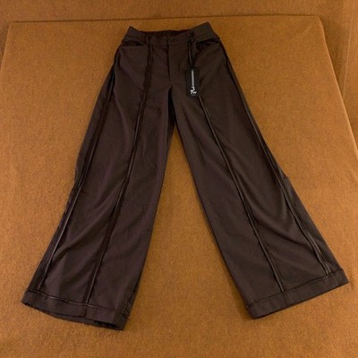 TW-3 Design Womens Size XS Brown High Rise Satin Detailed Piped Trousers NWT
