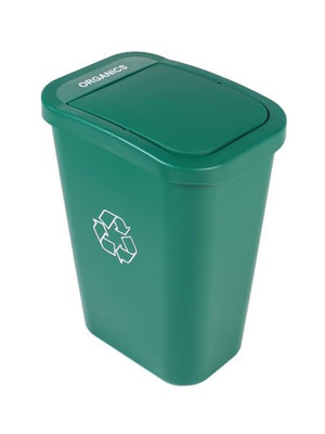 City Box 10 Gallon Organic Waste and Compost Bin with Lid - Green | Lid to Keep
