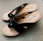 Arizona Jean Co New Black Wedge Thong Slip On Sandals Women Size 8 Only One Pair — photo 6