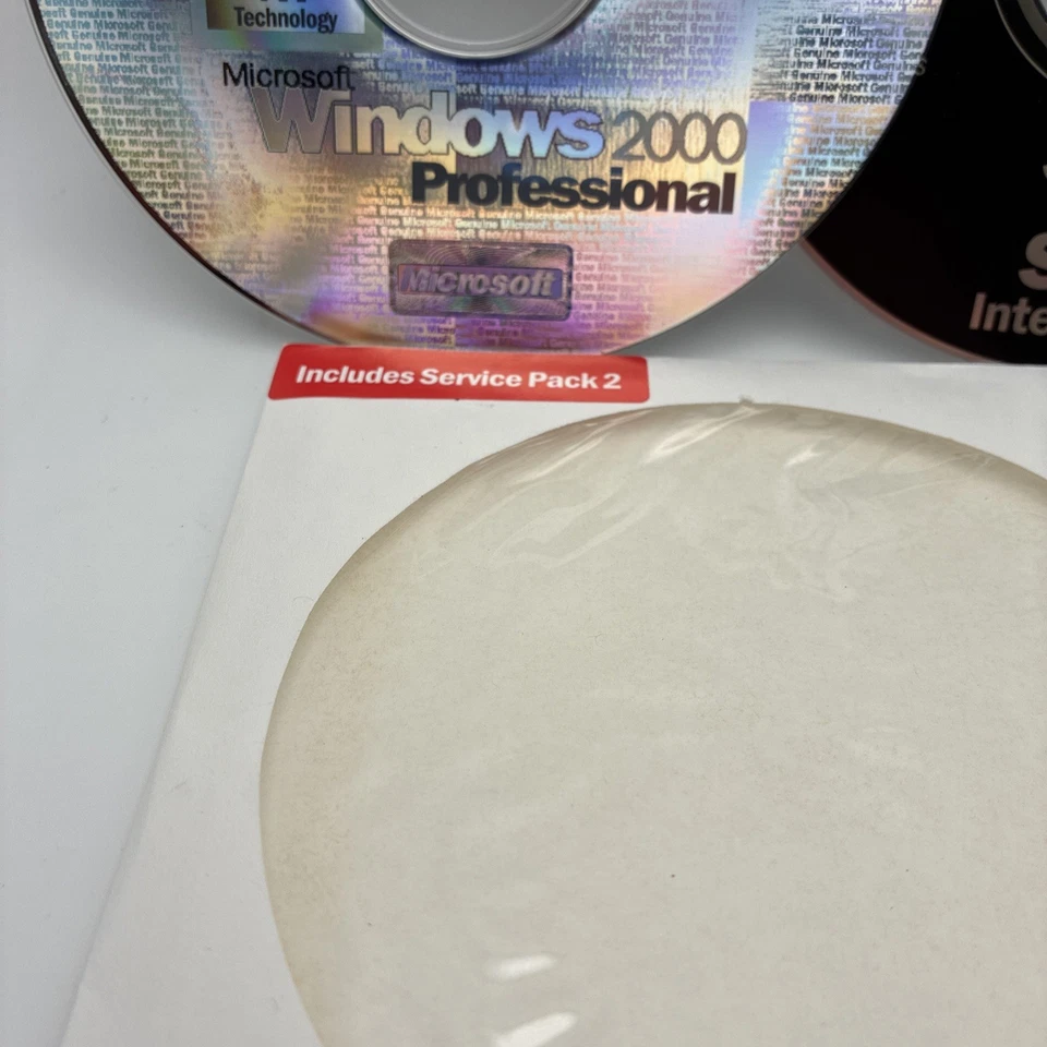 Microsoft Windows 2000 Professional CD SP2 Distributed W/ New PC Package No Key - Image 4 of 4