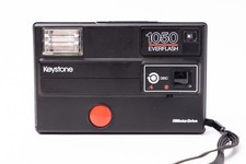 Keystone 1050 Everflash Disc Film Camera Vintage 1980s Black Motor Drive Tested
