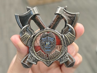 #ad Ocala PD Patrol Viking Coin 2.5quot; Dual Plated with gemstones. *ERROR COIN* $16.99