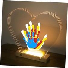 Family Handprint Kit with Light, Baby Handprint and Footprint Kit, DIY Heart