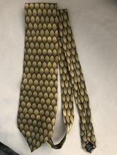 ZIGGURAT TIE BY MULBERRY NECKWEAR 58" X 4" SILK, GEOMETRIC PRINT HANDMADE