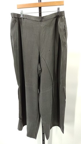 Quince Womens 100% Washable Silk Pajama Pants Charcoal XL