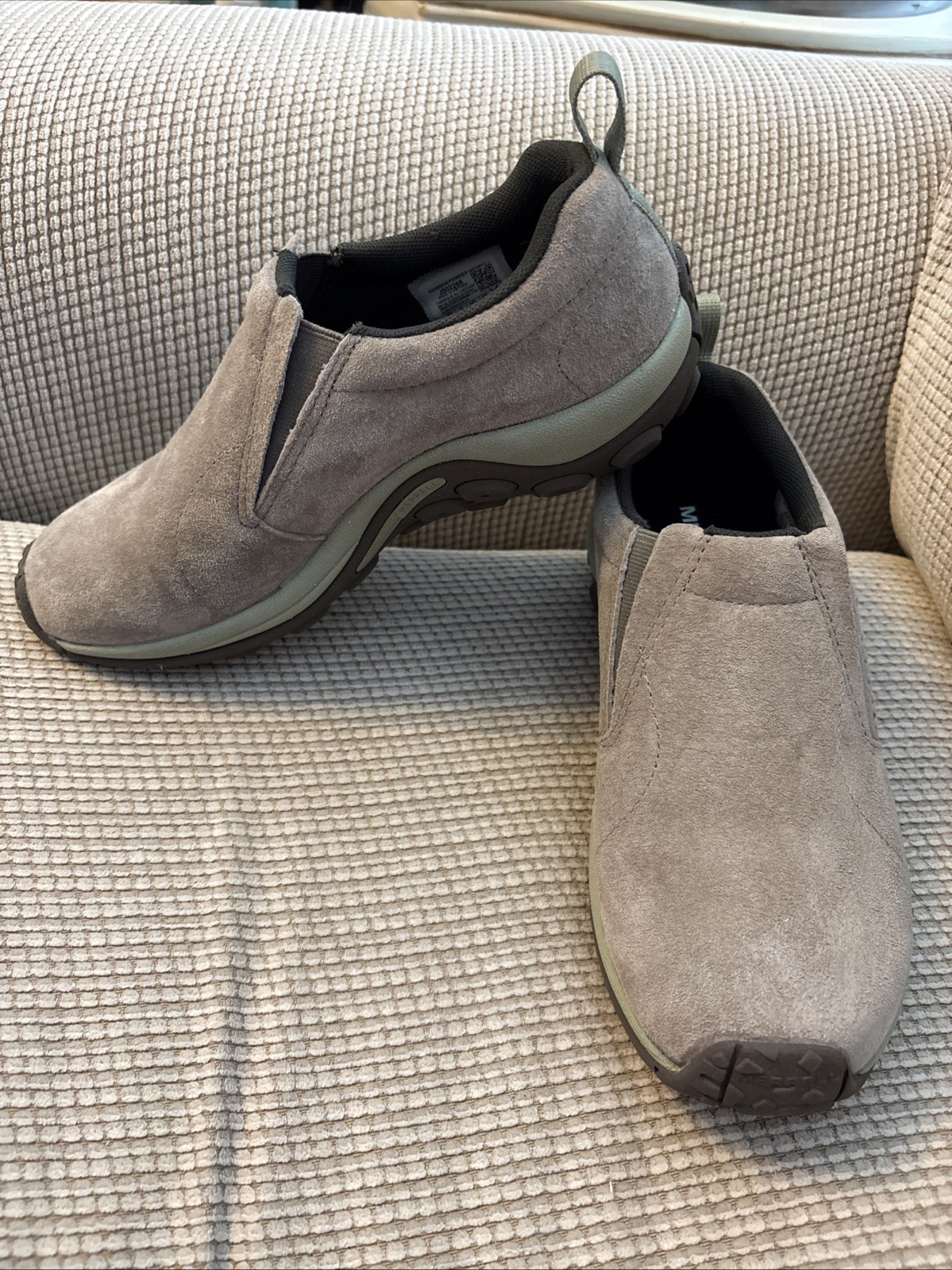 Scarpe Merrell donna Jungle Moc slip on scamosciate marrone J002266 taglia 8 5 mai indossate