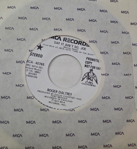 1973 Roger Daltrey THE WHO Say It Ain't So, Joe 45 Promo MCA Record Lyric Sheet - Foto 5 di 10