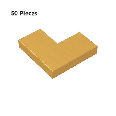 14719 Tile 2 x 2 Corner Golden BULK LOT Bricks Parts Lot of 50 Parts NEW