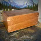 Mahogany Walnut Maple Box Keepsake Trinket Jewelry Wood Handmade Artisan Rustic