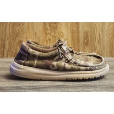 Hey Dude Wally Camo Flag Slip On Shoes Youth Size 12