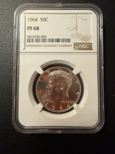 1964 Kennedy Silver Half Dollar Proof Coin NGC PF68