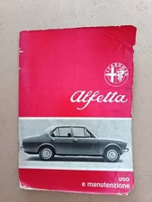 271A LIBRETTO USO E MANUTENZIONE ALFETTA ALFA ROMEO D'EPOCA