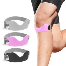 Patellar Tendon Support Strap - 2 Pcs Adjustable Non-Slip Silicone Patella Band
