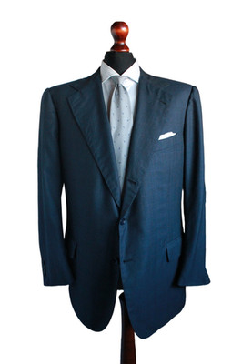 Sartoria Campagna Milano Super 150's Zegna Bespoke Anzug 54-56 Dunkelblau