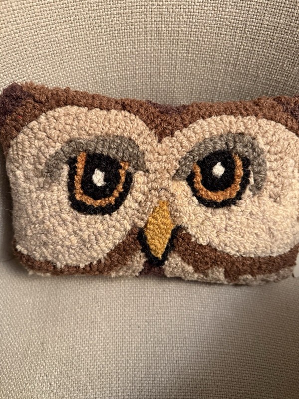 New Chandler 4 Corners Wool Owl Decor Throw Pillow Trailer 8x11