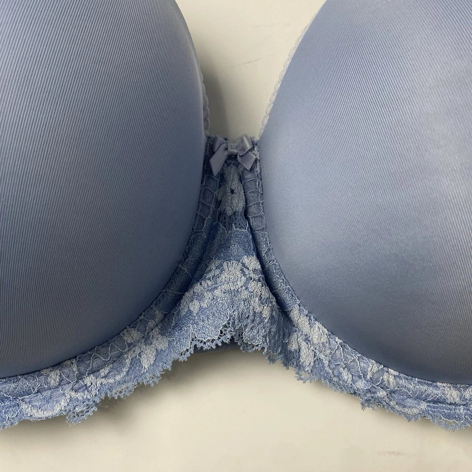 Adore Me Camiseta Azul Sujetador Con Aros Floral Encaje Convertible Figura Completa Talla 38DD Foto 3 de 4