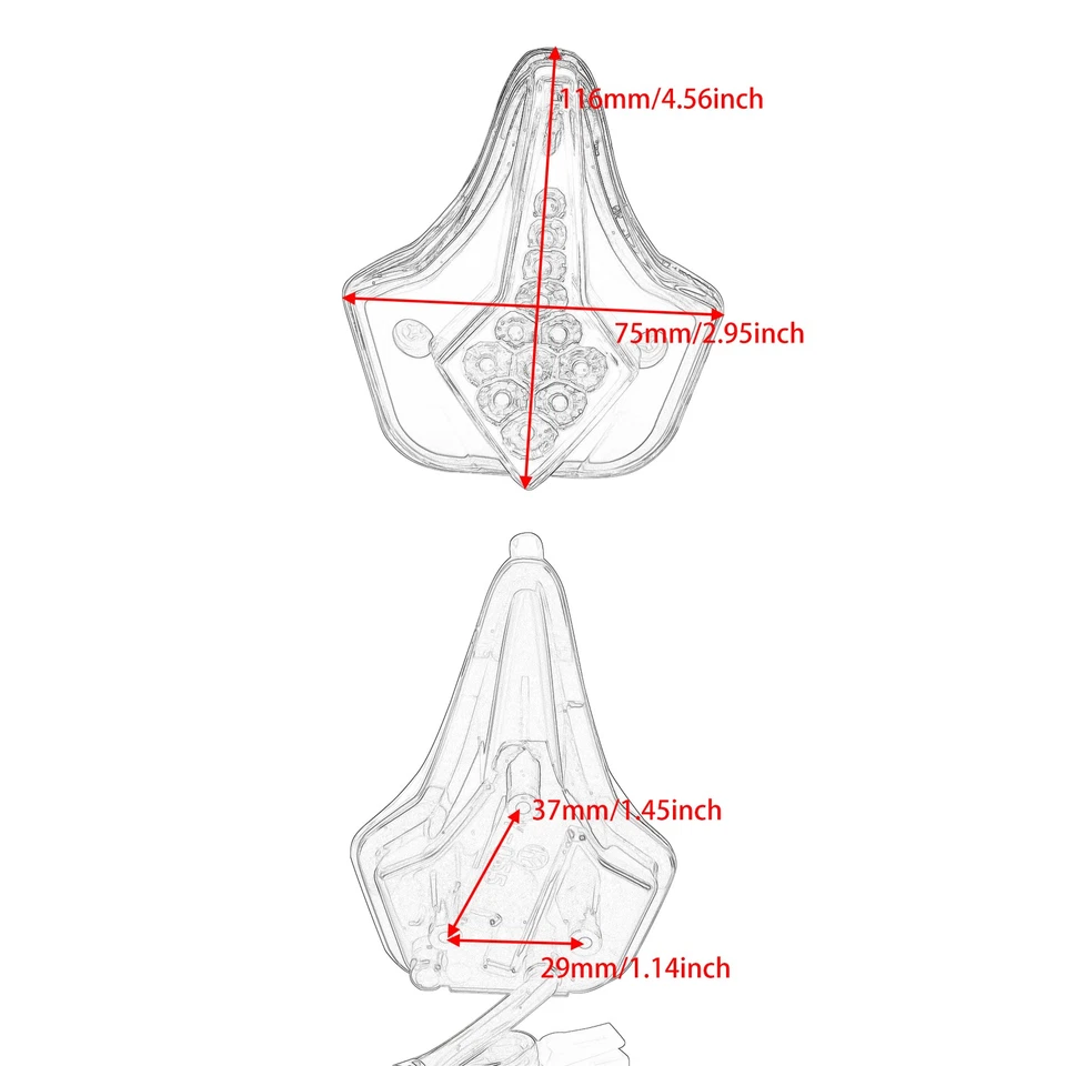 For Yamaha YZF-R6 LED Pilot Lights Upper Head Center Running Lamp 2008-2016 - Изображение 3 из 4