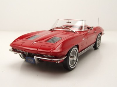 Chevrolet Corvette C2 Sting Ray Convertible 1963 rot Modellauto 1:18 Norev
