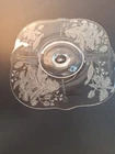 Orchid Clear By Paden City Pedestal Cake Or Sandwich Plate .  Depression Glass,