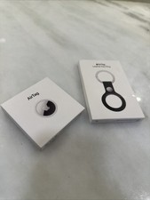 New In Box - Apple AirTag A2187 plus Leather Key Ring Bundle