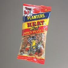 1990s PLANTERS HEAT Hot Spicy PEANUTS Snack S...