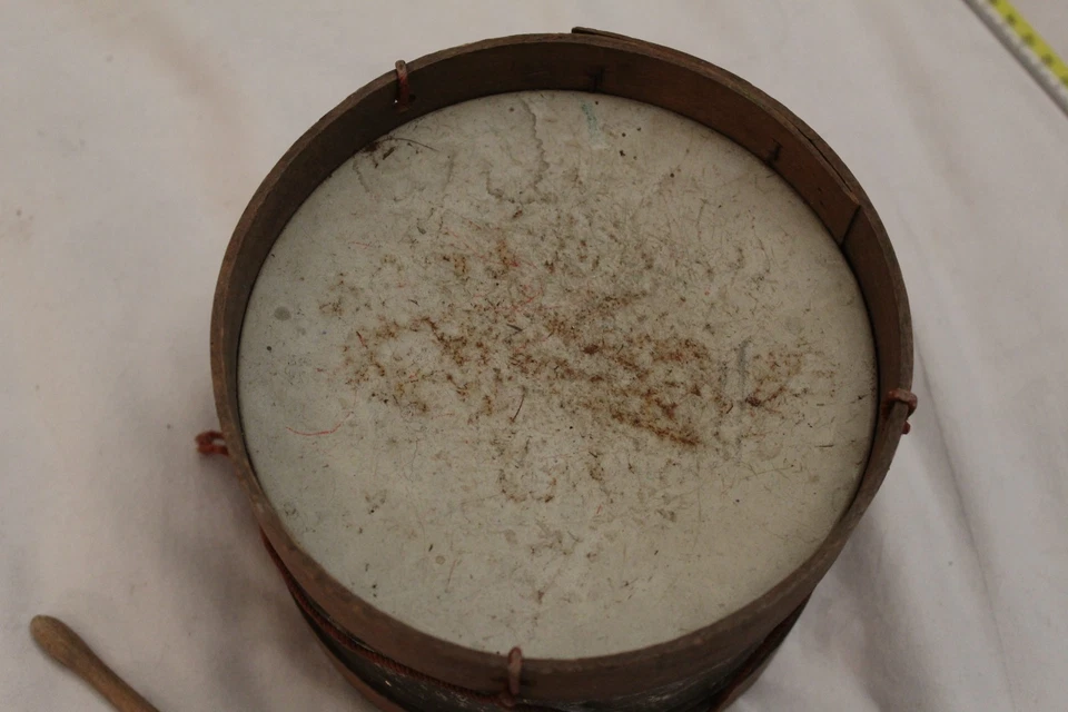 jouet jeu enfant TAMBOUR tambourin fanfare soldat  napoléon ancien vintage - Photo 4/4