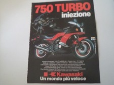 advertising Pubblicità 1983 MOTO KAWASAKI GPZ 750 TURBO INIEZIONE