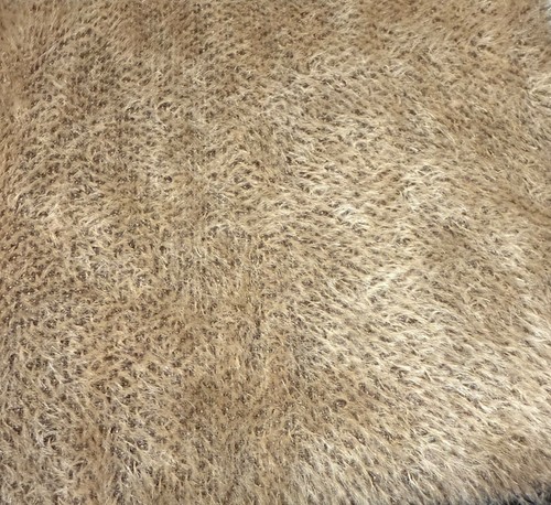Mohair – meliert braun-beige – 15 x 30 cm – 2 mm Flor – klassisch & fe