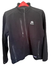 Patagonia Synchilla Jacket Mens L Black Fleece Full Zip Budweiser Logo
