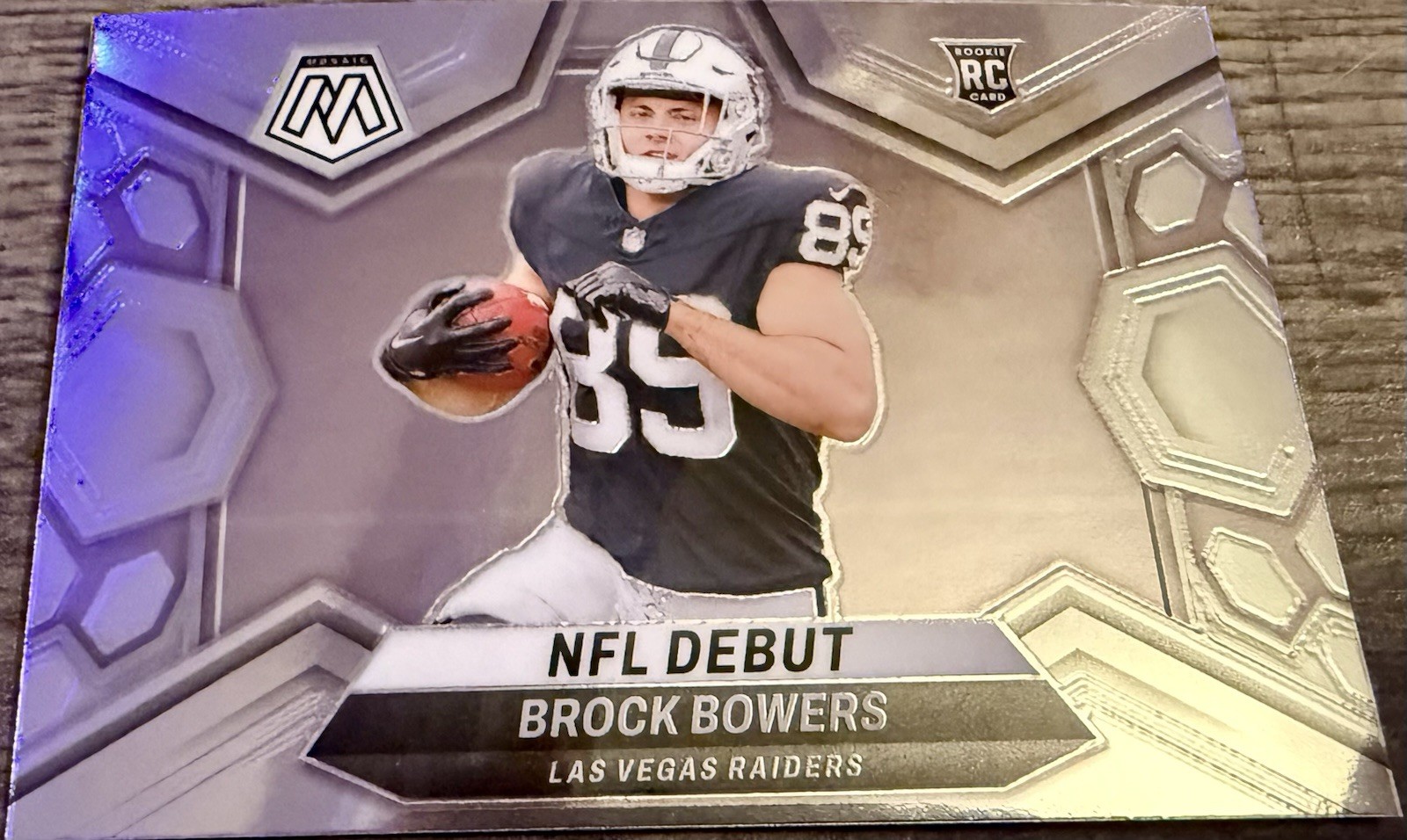2024 Panini Mosaic Silver Rookie Debut #286 Brock Bowers Las Vegas Raiders