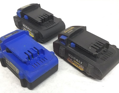 #ad Lot of 3 Parts or Repair Only Kobalt 24v MAX 4.0Ah Batteries $69.99