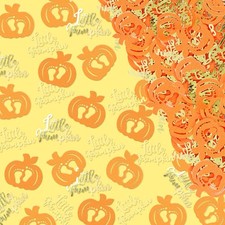 100PCS Little Pumpkin Baby Shower Confetti Orange Feet Table Decorations