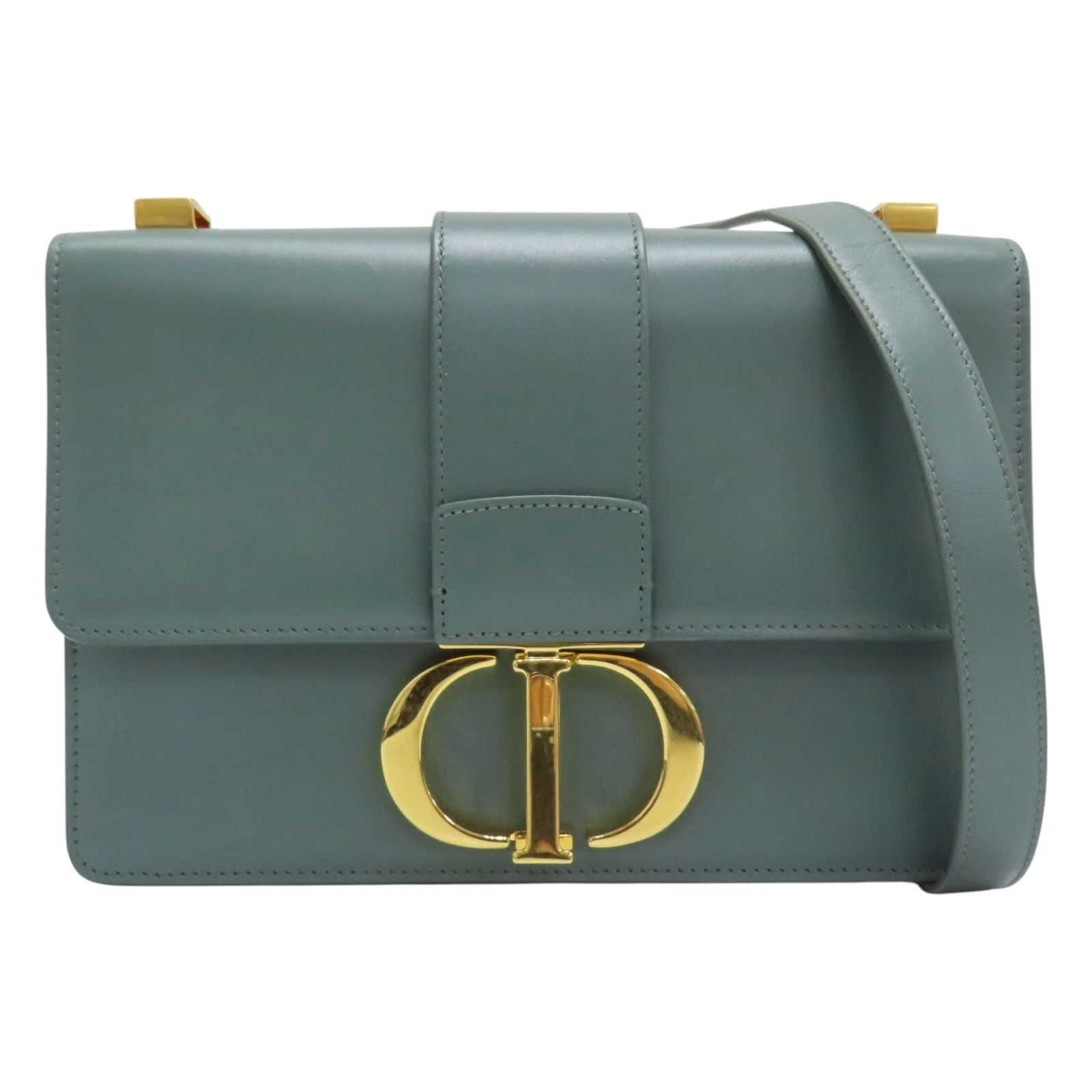 Sac bandoulière à rabat Dior 30 Montaigne cuir de veau vert