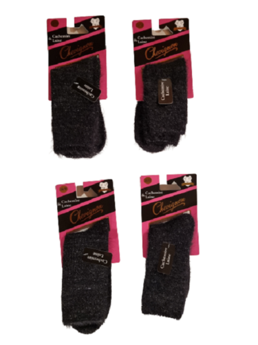 Chevignon Lot Of 4 Women Socks Cashmere And Wool Hot Black - Picture 1 of 1