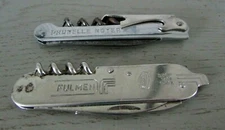 Lot of 2 Prunelle Walnut & Fulmen Decapsulator Corkscrew Knives 