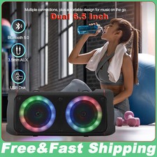 Wireless Outdoor Dual 6.5 Inch Party Bluetooth Speaker System for Camping, Beach