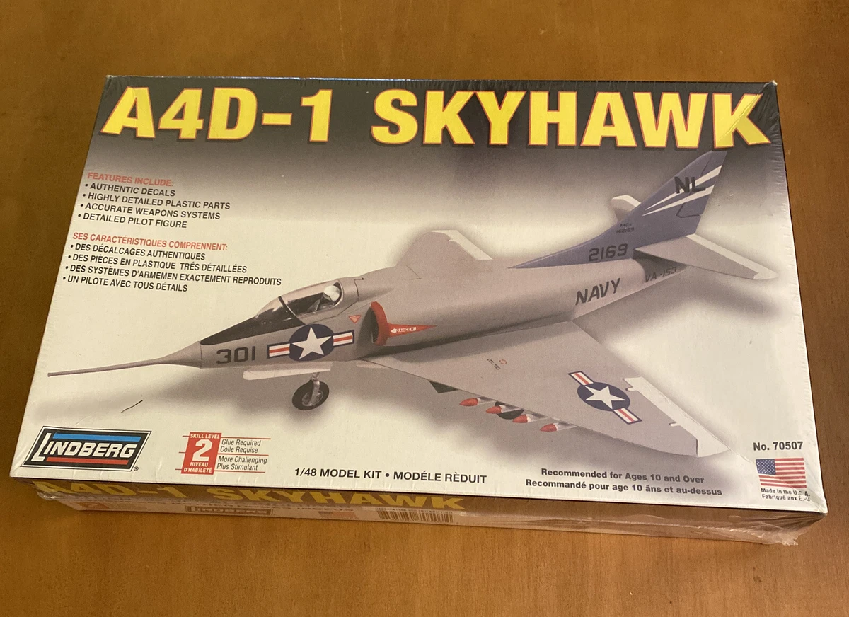 Lindberg A4D 1 Skyhawk Navy 1 48 Model Airplane Kit No. 70507