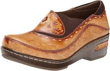 L'Artiste by Spring Step Womens Burbank Leather Slip-On Shoe -- Natural NEW