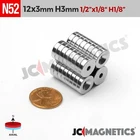 12mm x 3mm Hole 3mm N52 Countersunk Ring Rare Earth Magnets 12x3mm H3mm