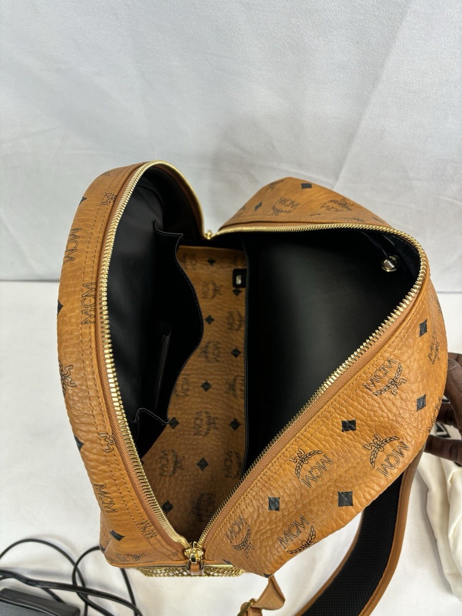 MCM Men's Wizpak Brown Visetos Studded Speaker Backpack | eBay MCM Men's Wizpak Brown Visetos Studded Speaker Backpack | eBay