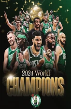 Boston Celtics World Champions NBA Poster 11 x 17 Inches 2025 Champion