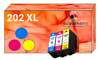 3 Druckerpatronen ProSerie 202XL passt für Epson Expression Premium XP-6000 600
