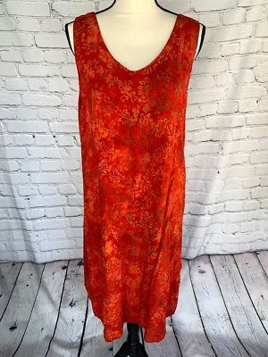 Ariks Tailor Collection Bali Handmade Dress Layered Red Sleeveless Size  Large | eBay
