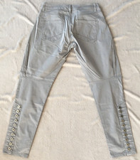 Le Jean de Marithe Francois Girbaud womens Y2K Gray Denim Trousers Pants size 31