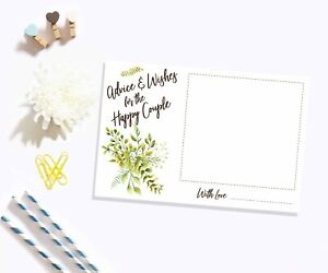 Party Advice Wishes Cards Wedding Guest Book Happy Couple