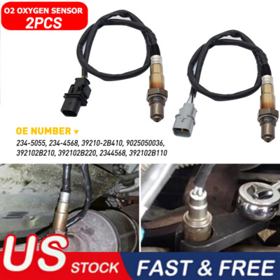 2pcs Up+Downstream Oxygen Sensor Fits 2012-2014 Kia Rio 2012-2015 Kia Soul 1.6L