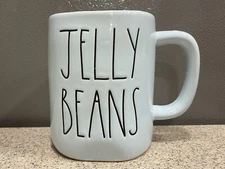 Rae Dunn By Magenta Artisan Collection Jelly Beans Blue Coffee Cup Mug EUC